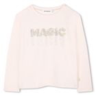 Girls Ivory Embellished Long Sleeve Top, 1, hi-res