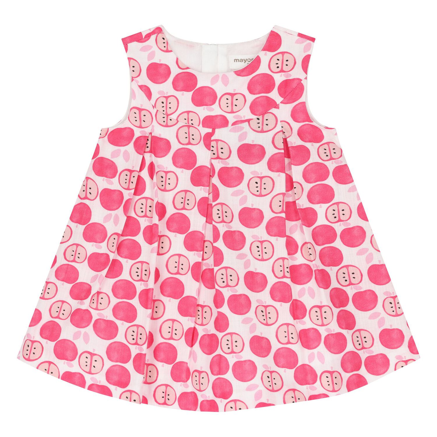 Baby Girls White & Pink Apple Dress Set, 1, hi-res