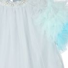 Baby Girls Blue Ruffled Tulle Dress Set, 1, hi-res