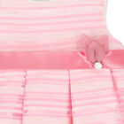 Younger Girls Pink & White Striped Dress, 1, hi-res