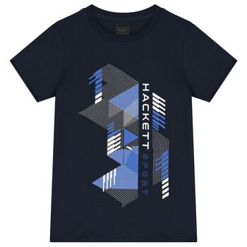 Boys Navy Blue Logo T-Shirt