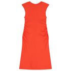 Girls Red Logo Dress, 2, hi-res