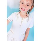 Girls Ivory Logo Dress, 1, hi-res