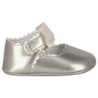 Baby Girls Metallic Bow Pre Walker Shoes, 1, hi-res