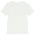 Boys White Logo T-Shirt, 3, hi-res