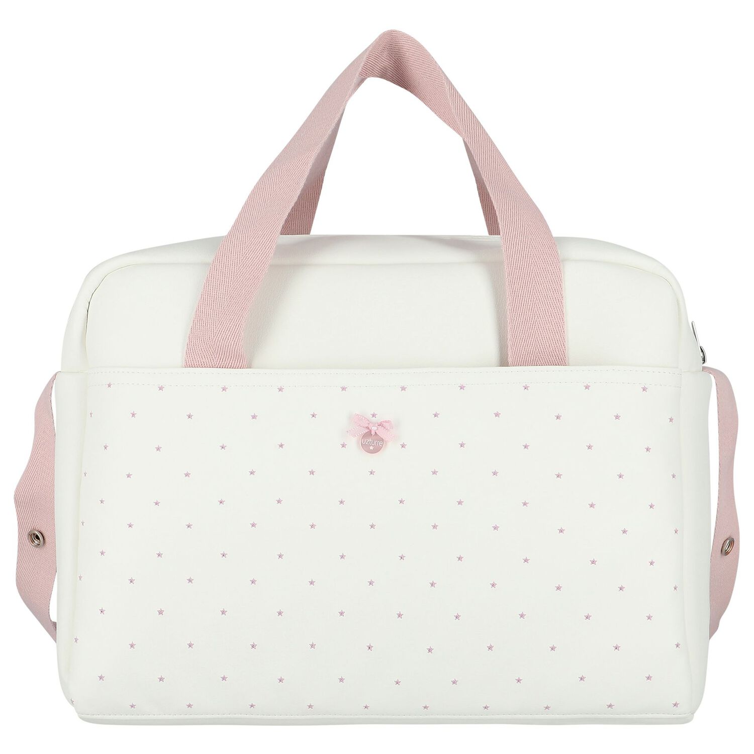 Ivory & Pink Stars Baby Changing Bag, 2, hi-res