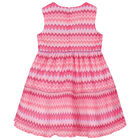 Girls Pink Knitted Zigzag Dress, 1, hi-res
