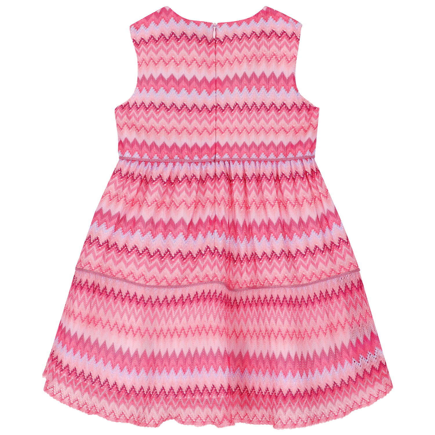 Girls Pink Knitted Zigzag Dress, 1, hi-res image number null