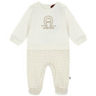 Ivory & Gold Logo Babygrow Set, 1, hi-res