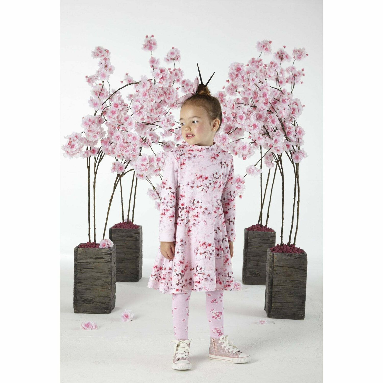 Girls Pink Floral Dress, 1, hi-res image number null