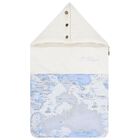 Baby Boys Ivory & Blue Geo Map Baby Nest, 1, hi-res
