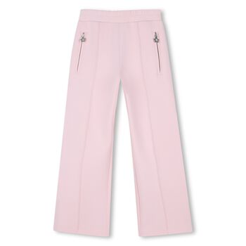 Girls Pink Embellished Logo Joggers