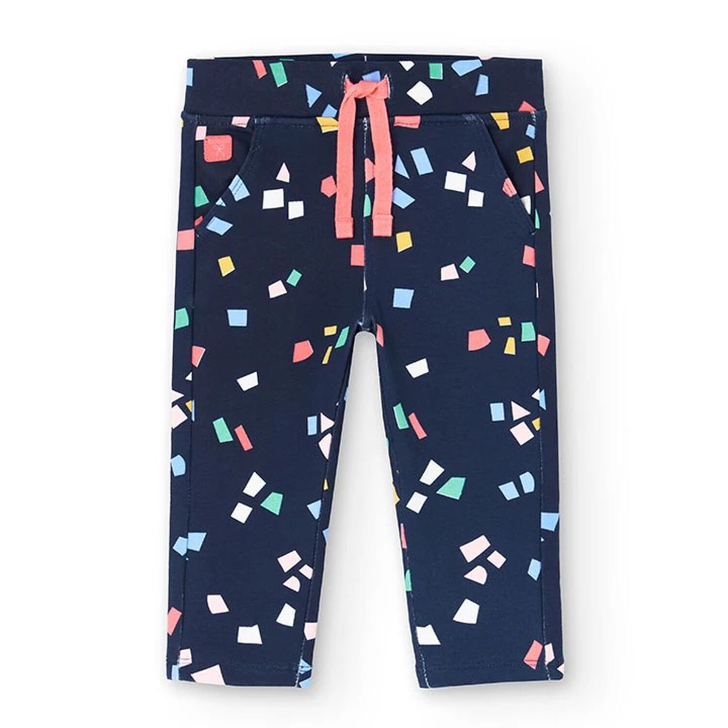 Girls Navy Blue Trousers, 1, hi-res