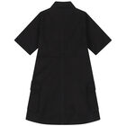 Girls Black Logo Zip-Up Dress, 1, hi-res