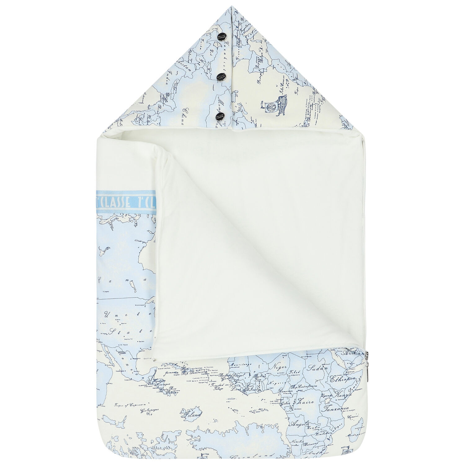 Blue & Ivory Geo Map Baby Nest, 2, hi-res