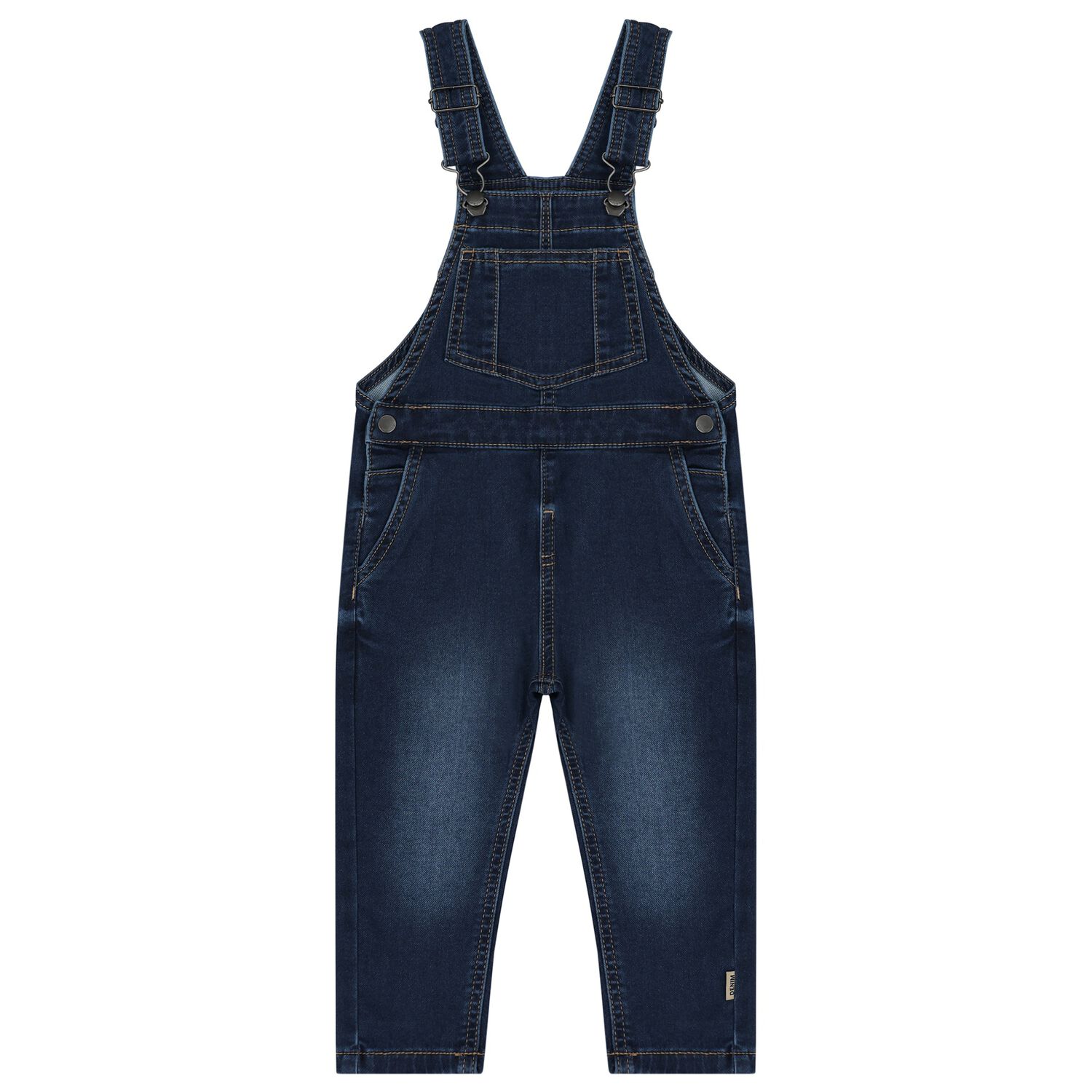 Younger Boys Blue Denim Dungaree, 1, hi-res