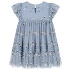 Girls Blue Horse Tulle Dress, 1, hi-res