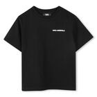 Boys Black Logo T-Shirt, 1, hi-res