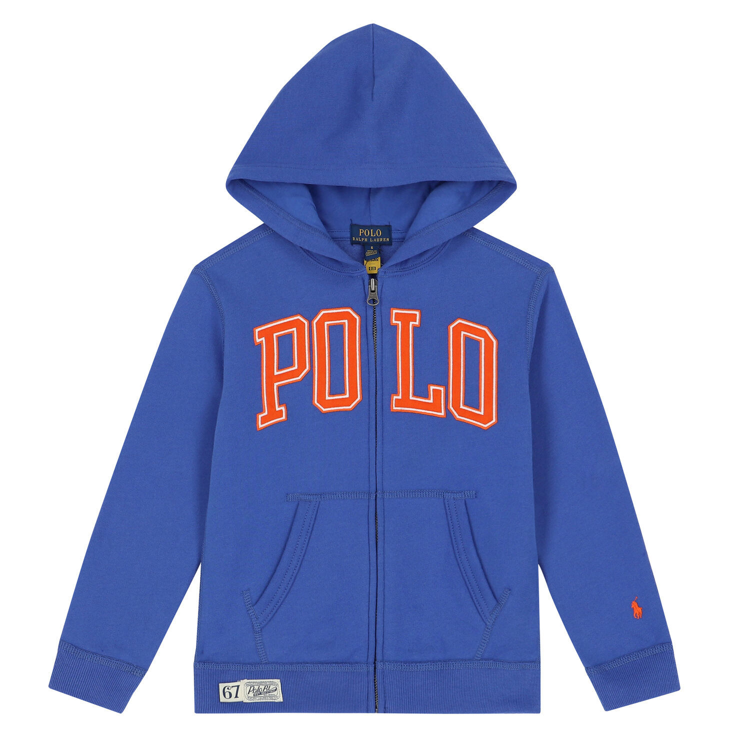 Boys Blue Logo Zip Up Top, 1, hi-res