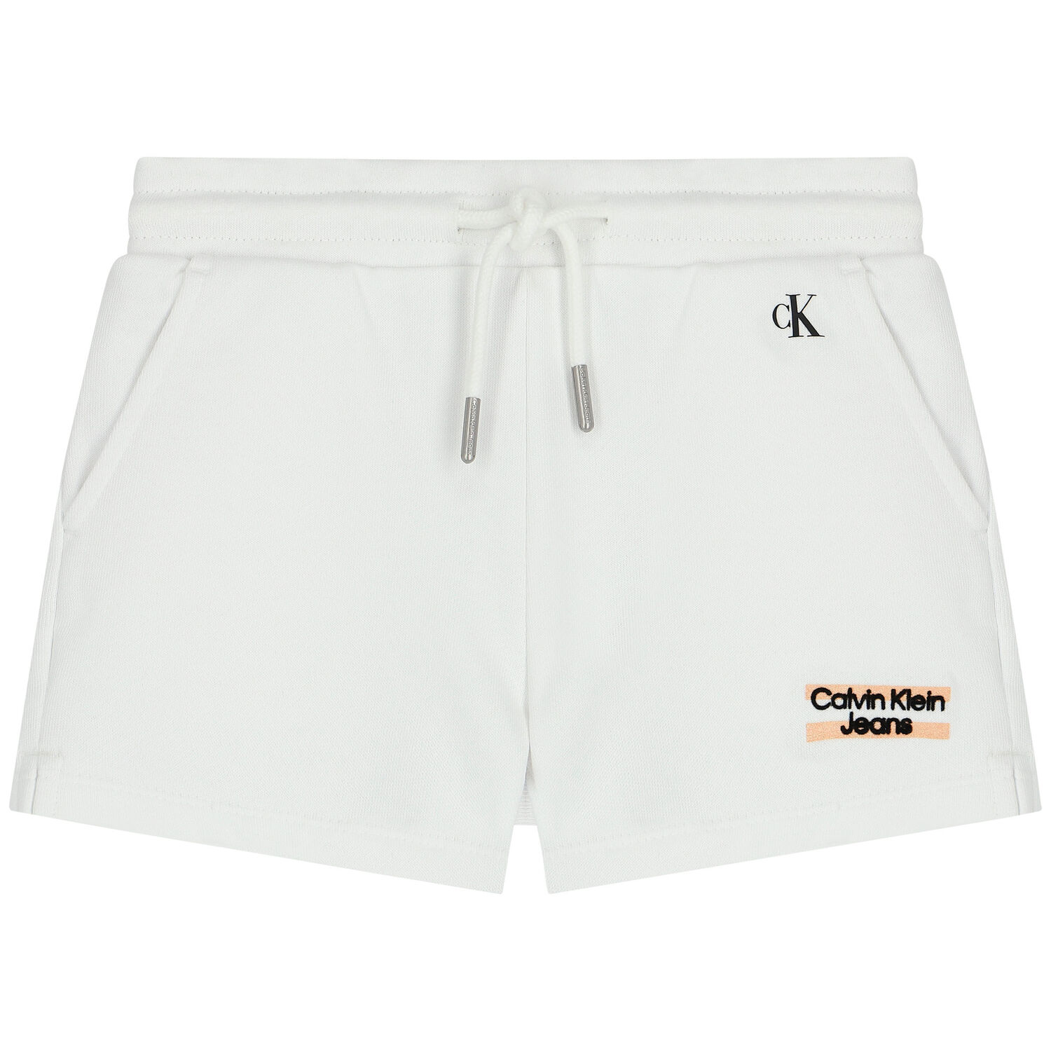 Girls White Logo Shorts, 1, hi-res image number null