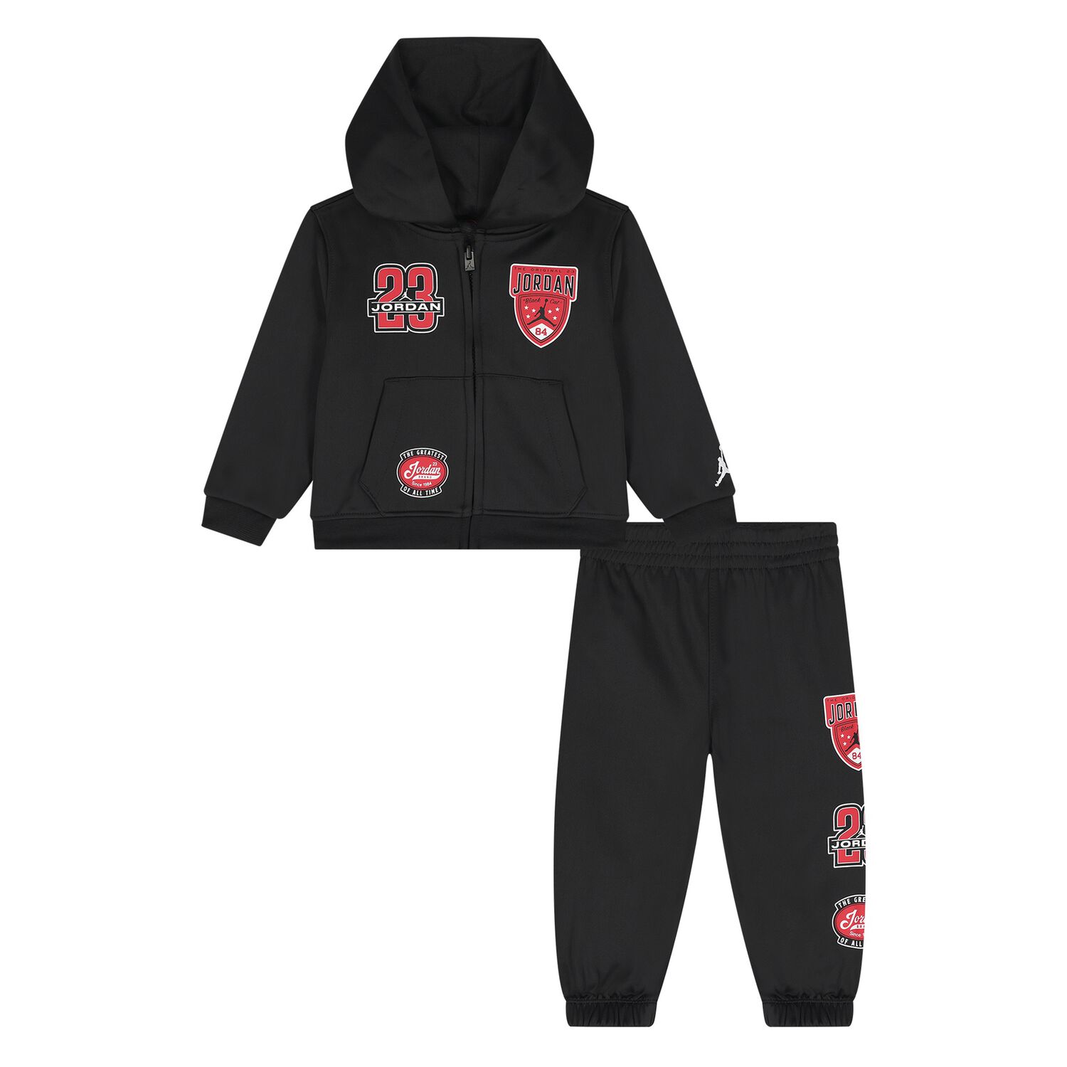 Younger Boys Black Jordan Logo Tracksuit, 1, hi-res