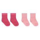 Baby Girls Pink & White Socks (6 Pack), 3, hi-res