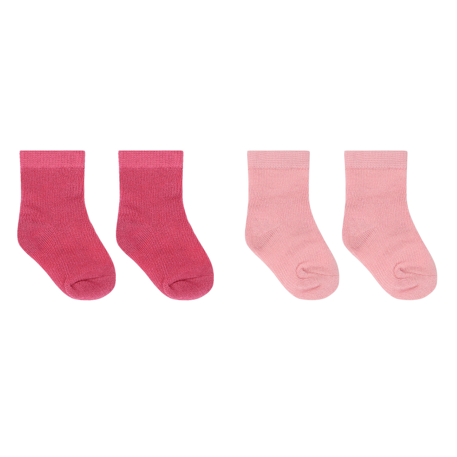 Baby Girls Pink & White Socks (6 Pack), 3, hi-res
