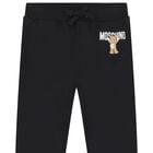 Black Teddy Bear Logo Joggers, 2, hi-res
