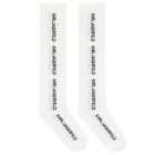 Girls White Logo Socks, 1, hi-res