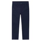 Boys Navy Blue Trousers, 2, hi-res