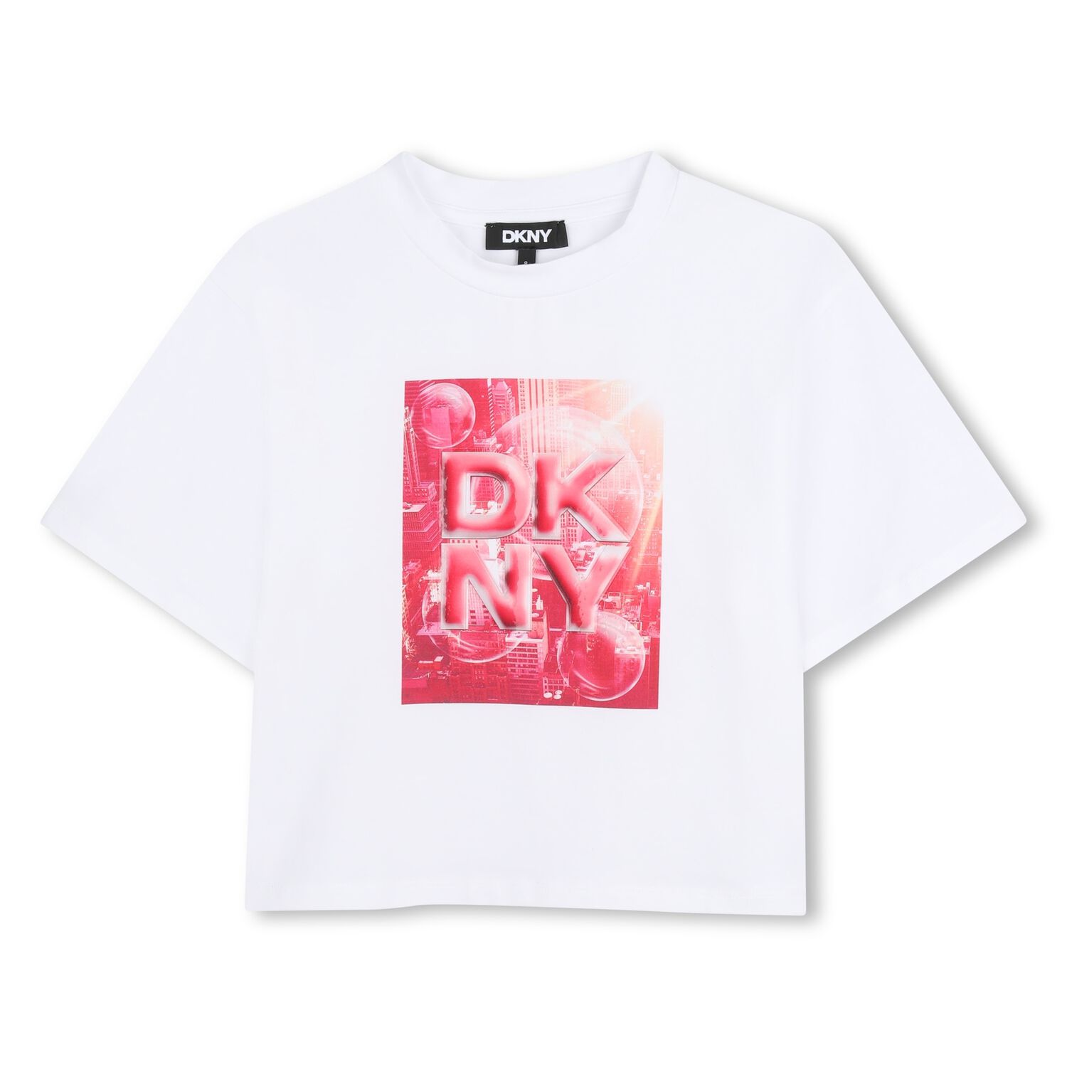 Girls White Logo T-Shirt, 2, hi-res
