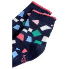 Girls Navy Blue & Pink Socks ( 3-Pack ), 1, hi-res