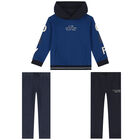 Boys Blue & Navy 3-Piece Tracksuit, 1, hi-res