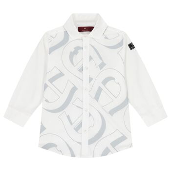 Boys White Logo Shirt