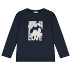 Girls Navy Blue Leggings Set, 1, hi-res