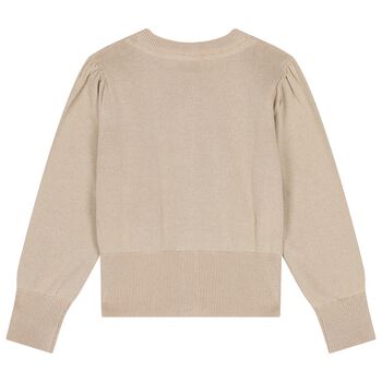 Girls Gold Bow Cardigan