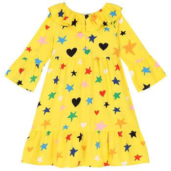 Girls Yellow Star Dress