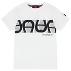 Boys White Logo T-Shirt, 1, hi-res