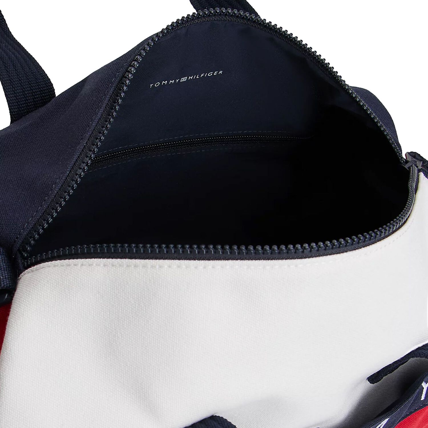 Navy Blue, White & Red Duffel Bag, 1, hi-res
