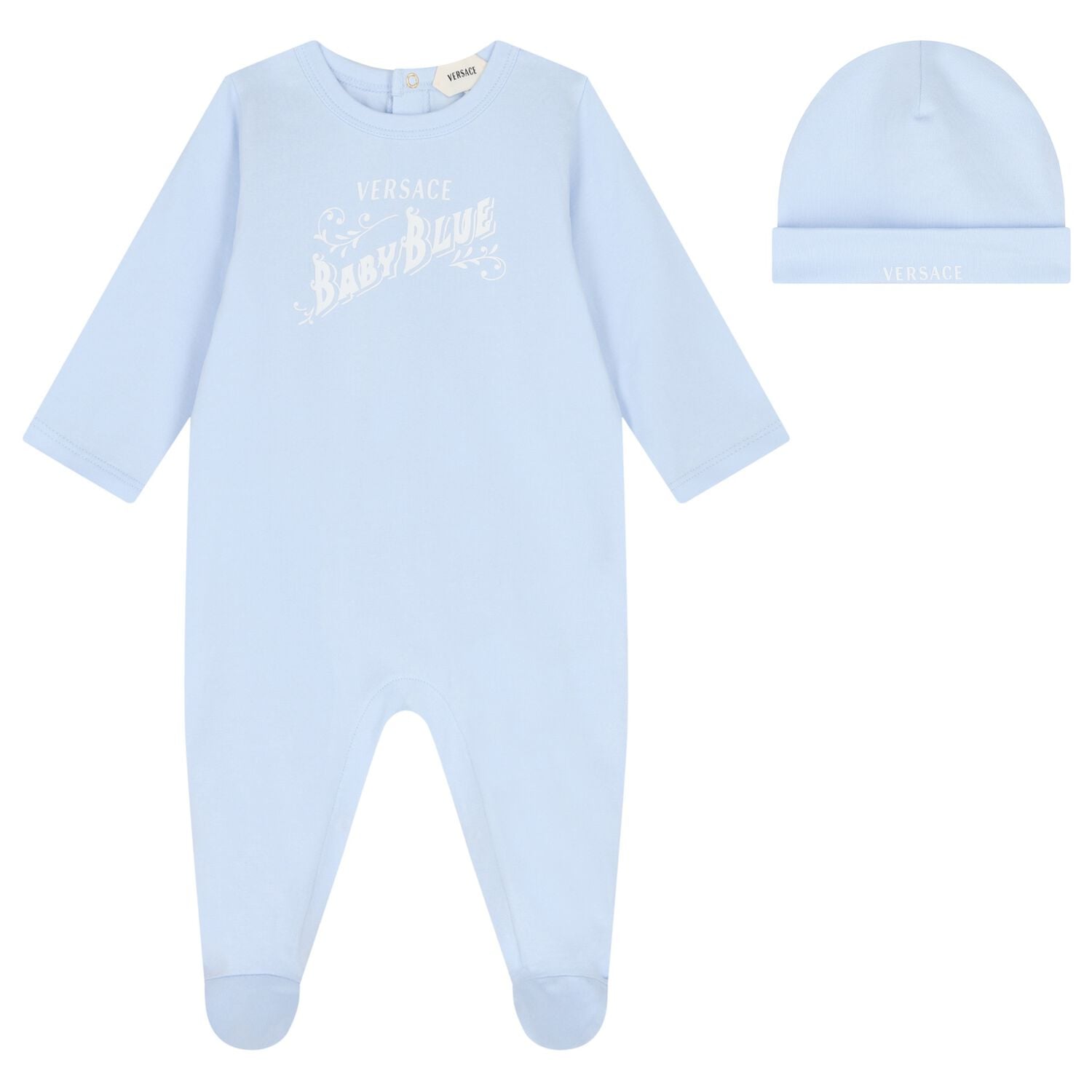 Baby Boys Blue Logo Babygrow Gift Set, 2, hi-res