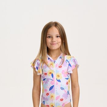 Girls Multi-Coloured Floral Swimsuit