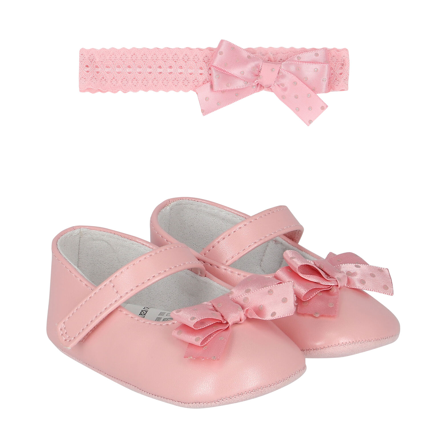 Baby Girls Pink Bow Pre Walker Shoes Set, 1, hi-res