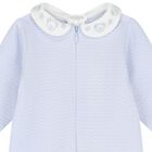 Baby Boys Blue Embroidered Babygrow, 1, hi-res