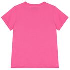 Girls Pink Teddy Bear Logo T-Shirt, 5, hi-res