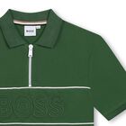 Boys Green Mini-Me Logo Polo Shirt, 2, hi-res