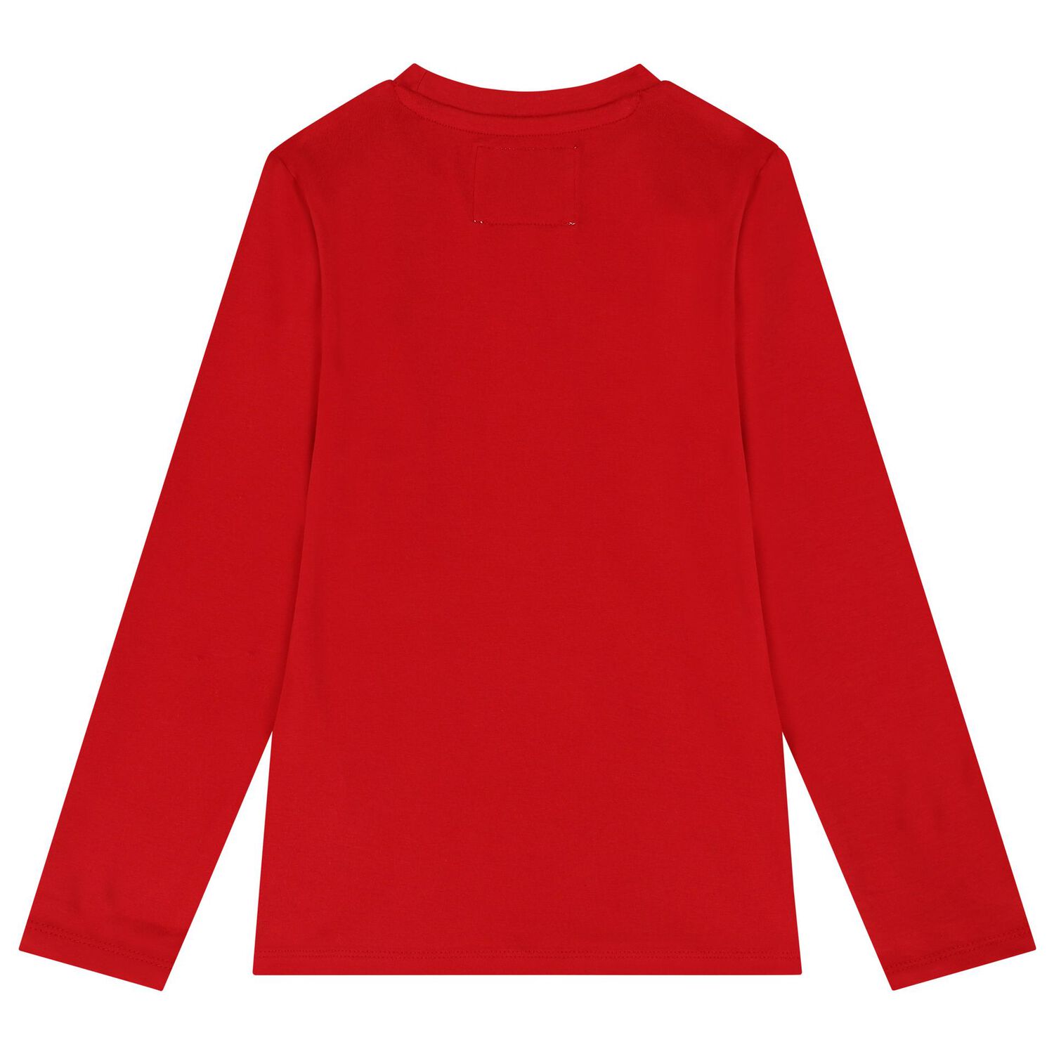 Girls Red Teddy Bear Logo Long Sleeve Top, 1, hi-res image number null