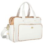 White & Beige Geo Map Baby Changing Bag, 1, hi-res