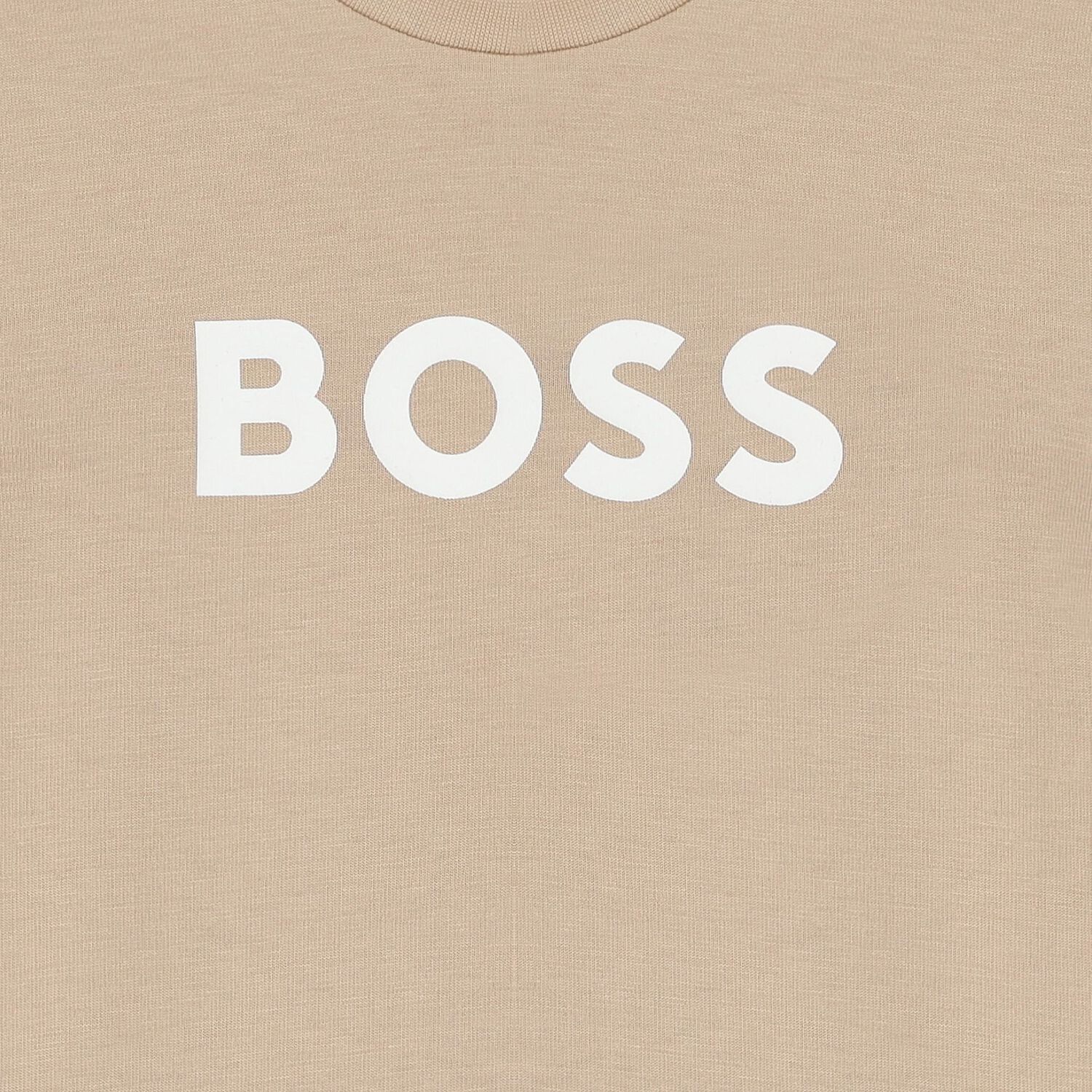 Younger Boys Beige Logo T-Shirt, 1, hi-res