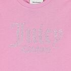 Girls Pink Crystal Embellished Diamant&eacute; Logo T-Shirt, 3, hi-res