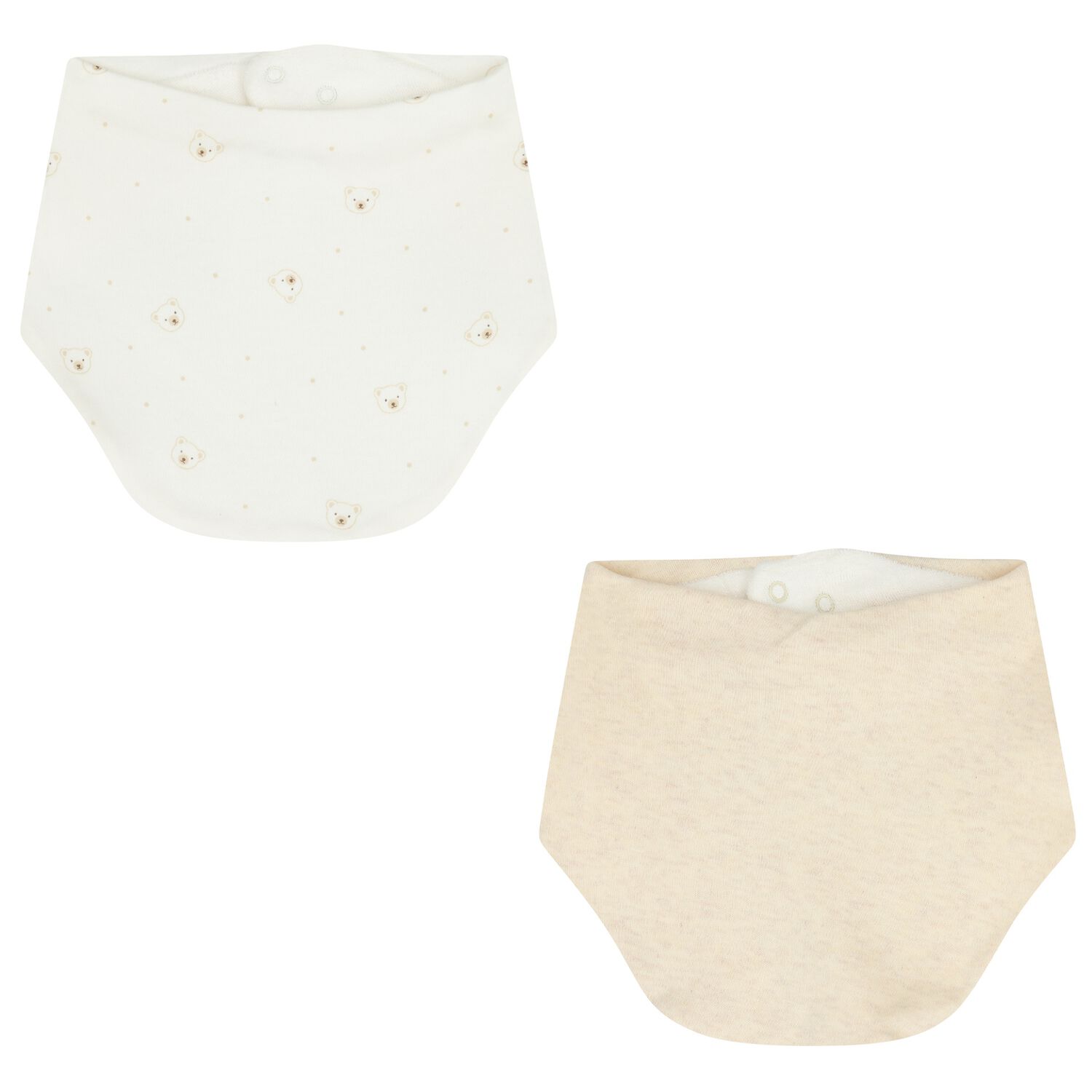 White & Beige Bibs ( 2 Pack ), 1, hi-res image number null